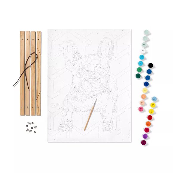 NEW Paint by Number Kit Bulldog  Mondo Llama™ Art Kit with Acrylic Paint & Brush - Picture 3 of 7